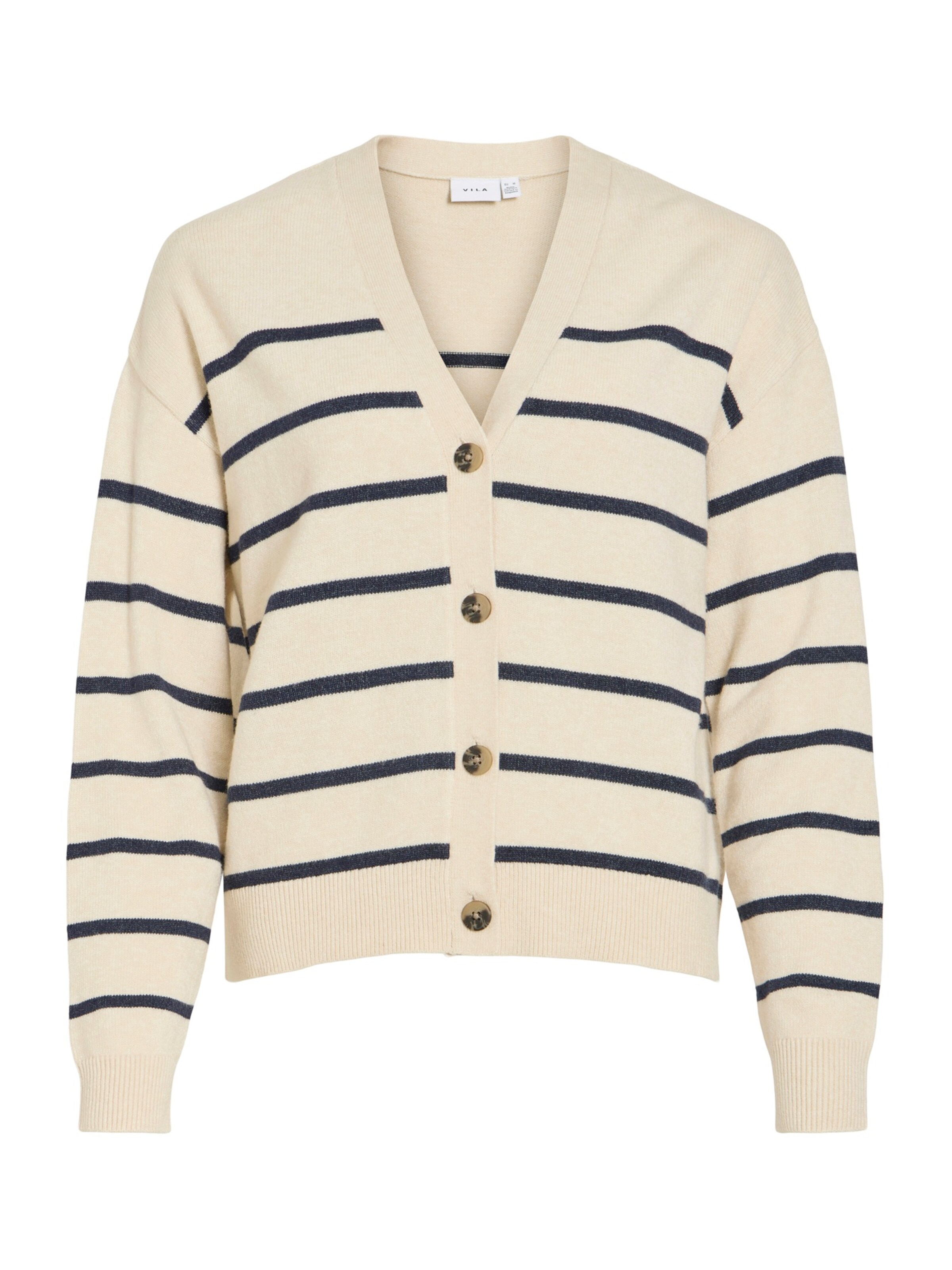 VILA Knit Cardigan 'VIRIL' in White: front