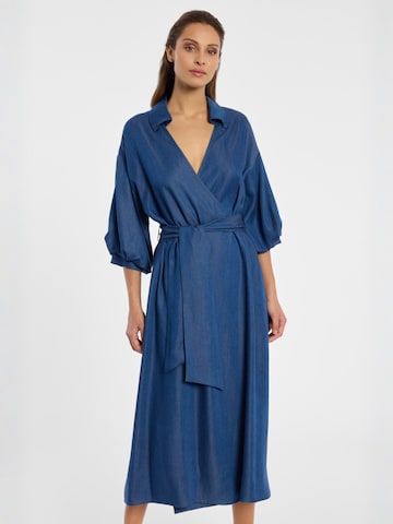 Ana Alcazar Jurk 'Darla' in Blauw: voorkant