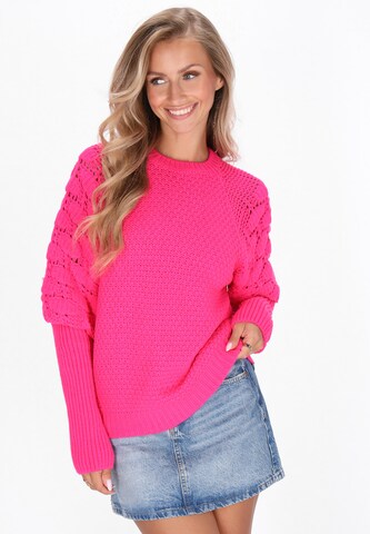 IZIA Trui in Roze: voorkant
