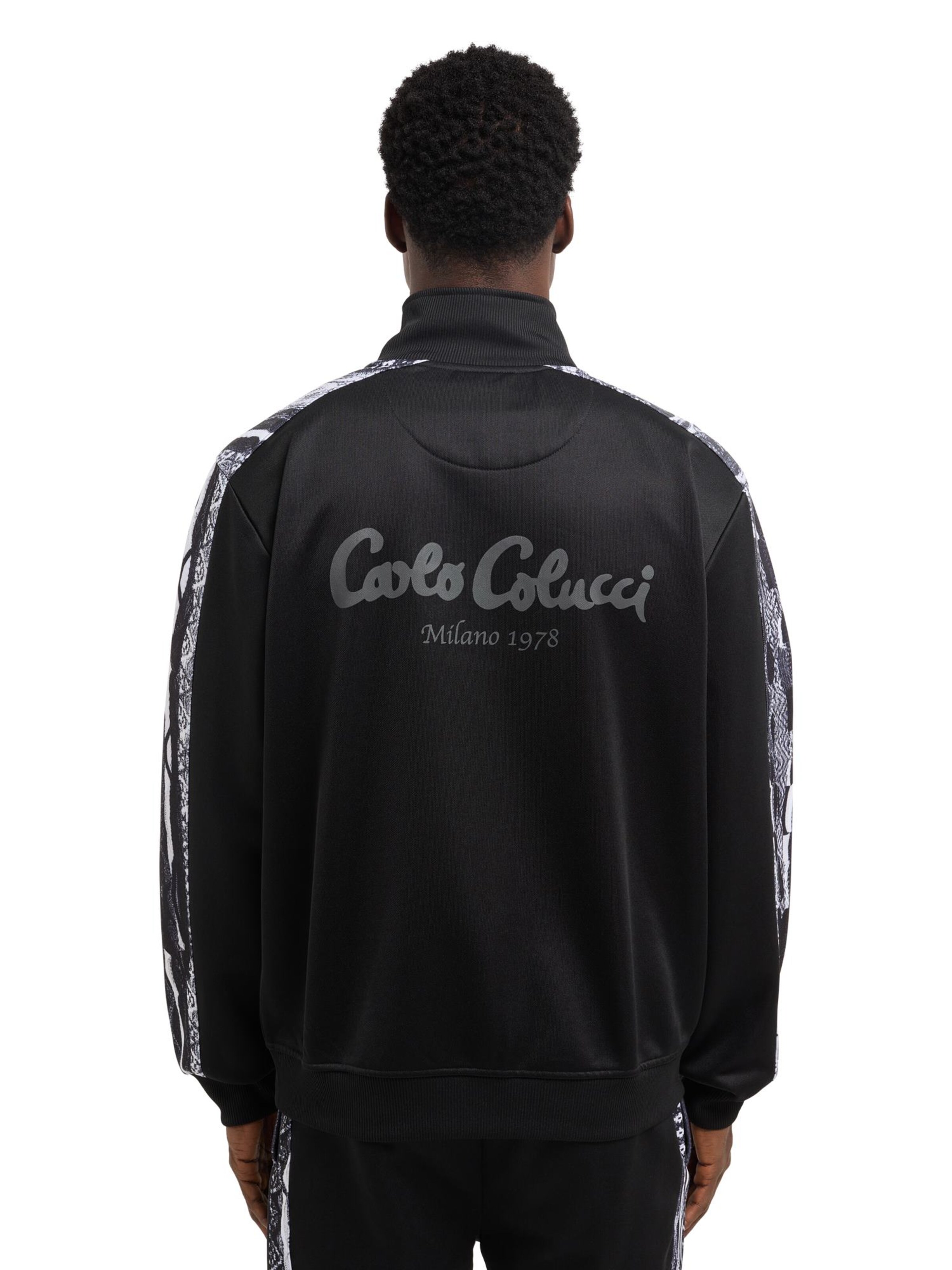 Carlo Colucci Zip-Up Hoodie ' Demelas ' in Black