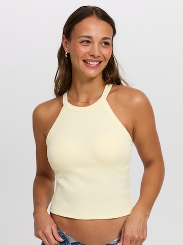 Haut 'Neck Holder Bra Top' cfab en jaune : devant