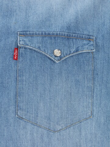 Levi's® Big & Tall Regular Fit Hemd 'Big Barstow Western' in Blau