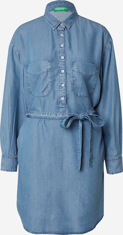 UNITED COLORS OF BENETTON Košeľové šaty - Modrá: predná strana