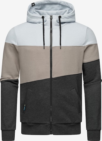 Ragwear Zip-Up Hoodie 'Trien' in Grey: front