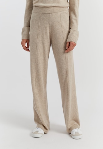 Chinti & Parker Wide Leg Bukser 'Basics' i beige: forside