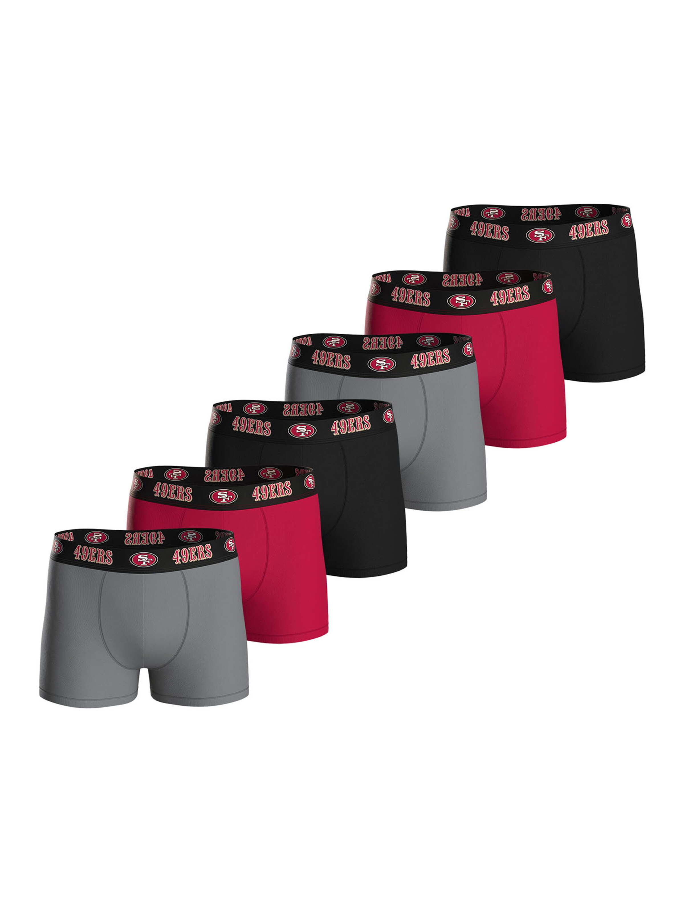 Huddle Boxershorts 'San Francisco 49Ers' in Grau: Vorderseite