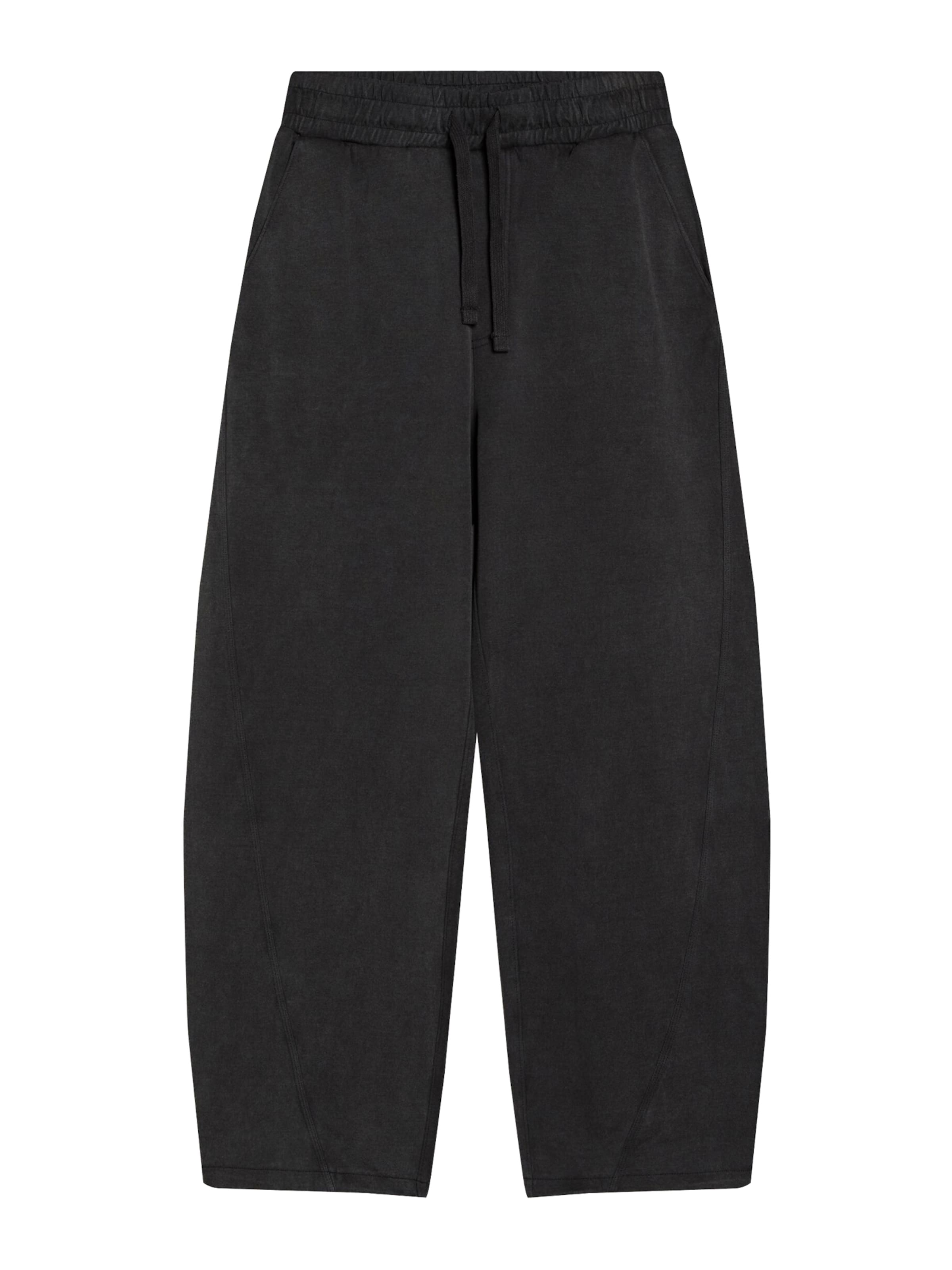 Bershka Baggy Trousers in Black: front