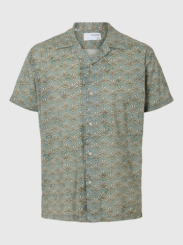 SELECTED HOMME Button Up Shirt 'SLHAir' in Green: front