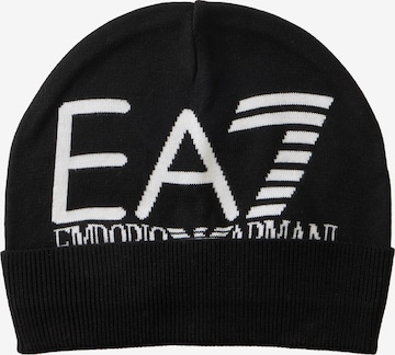EA7 Emporio Armani Beanie in Black: front