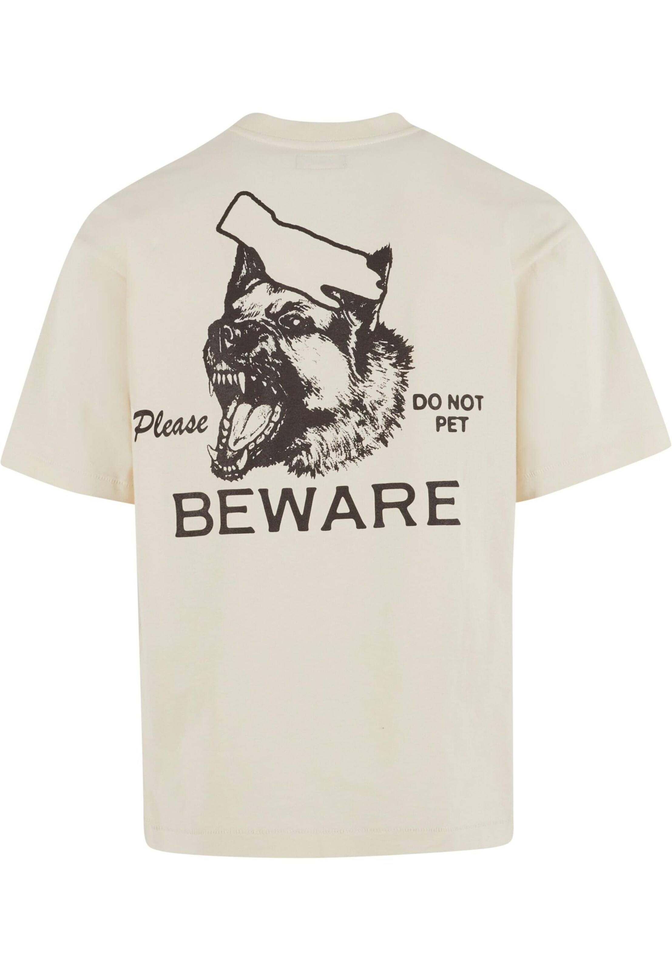 MARKET Shirt 'Beware Pet' in Beige