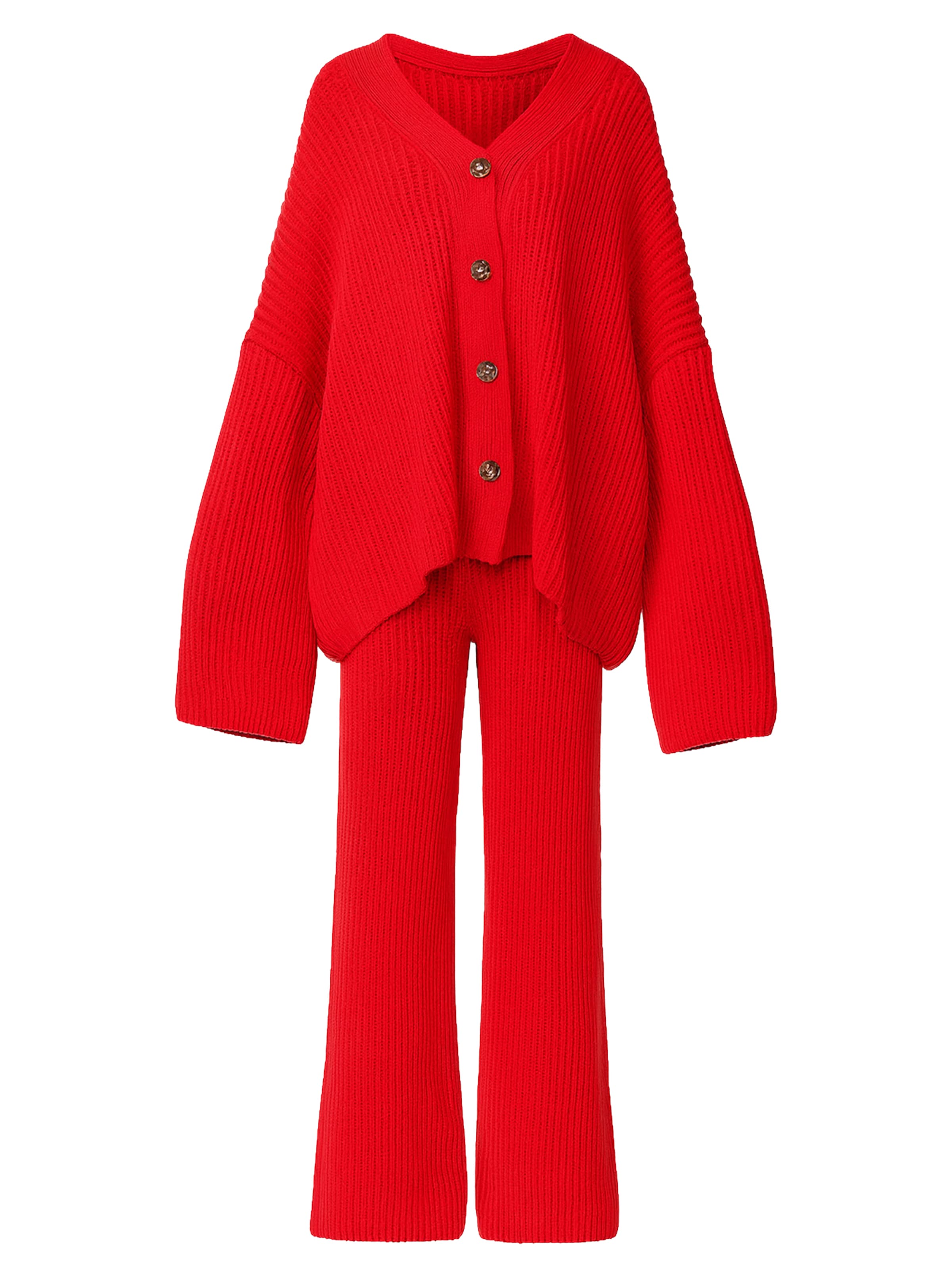 Elara Hausanzug in Rot: Vorderseite