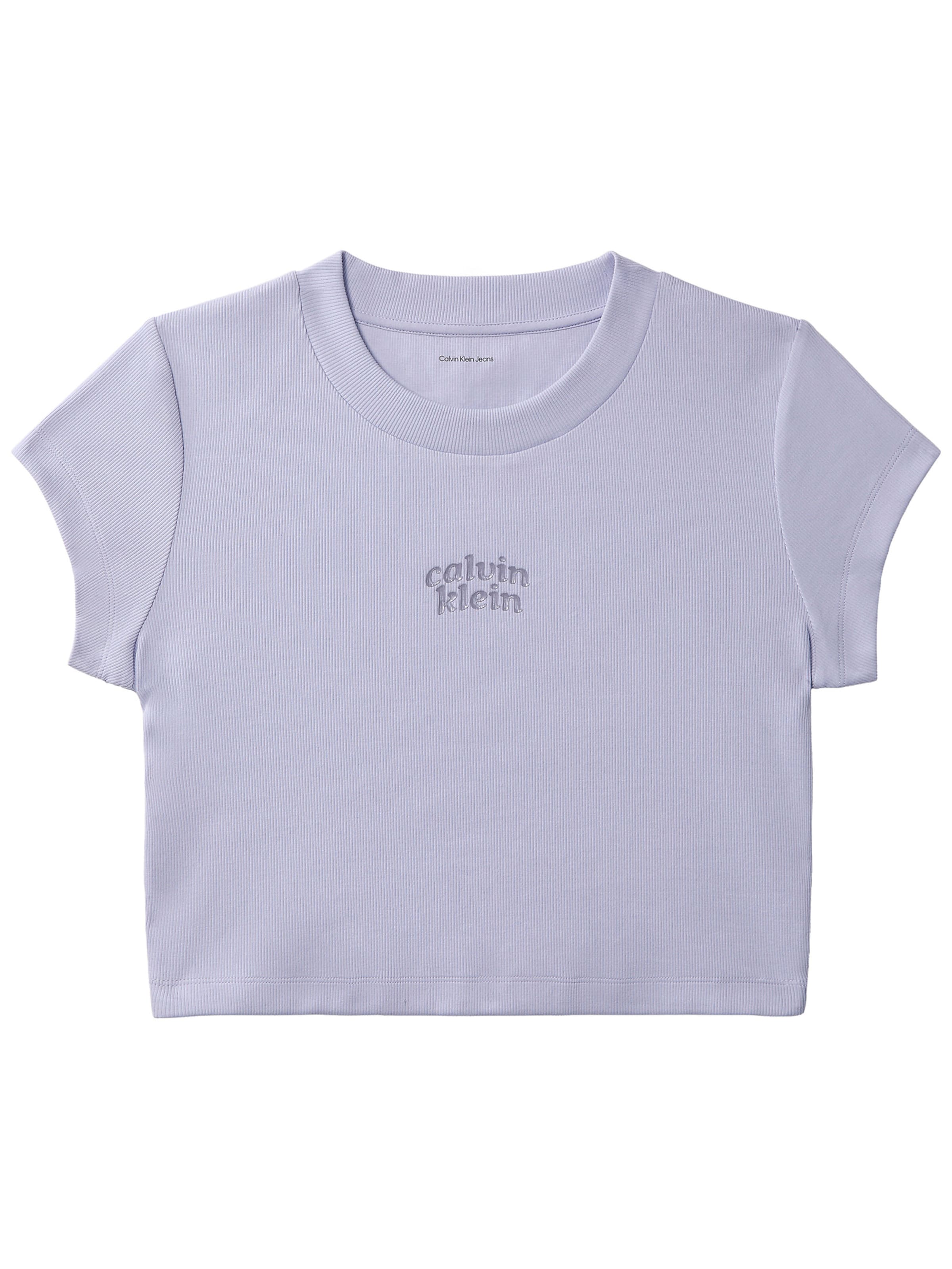 T-shirt Calvin Klein Jeans en violet : devant