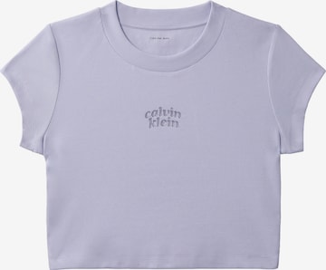 T-shirt Calvin Klein Jeans en violet : devant