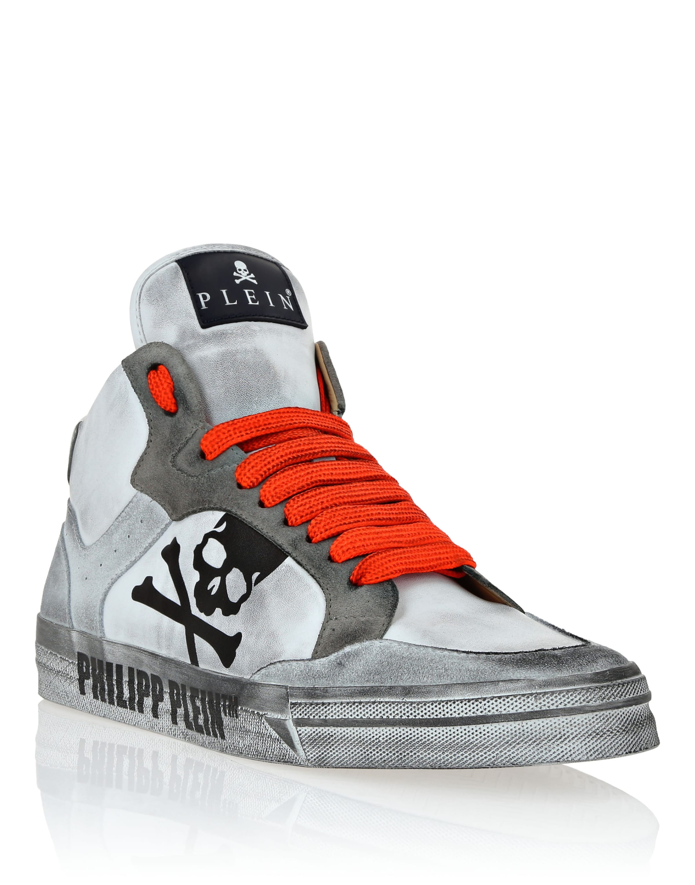 Sneaker alta 'Retrokickz' di Philipp Plein in grigio: frontale