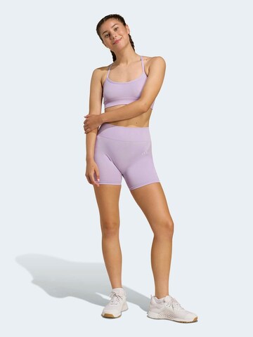 ADIDAS PERFORMANCE Skinny Spodnie sportowe 'Essentials' w kolorze fioletowy: przód