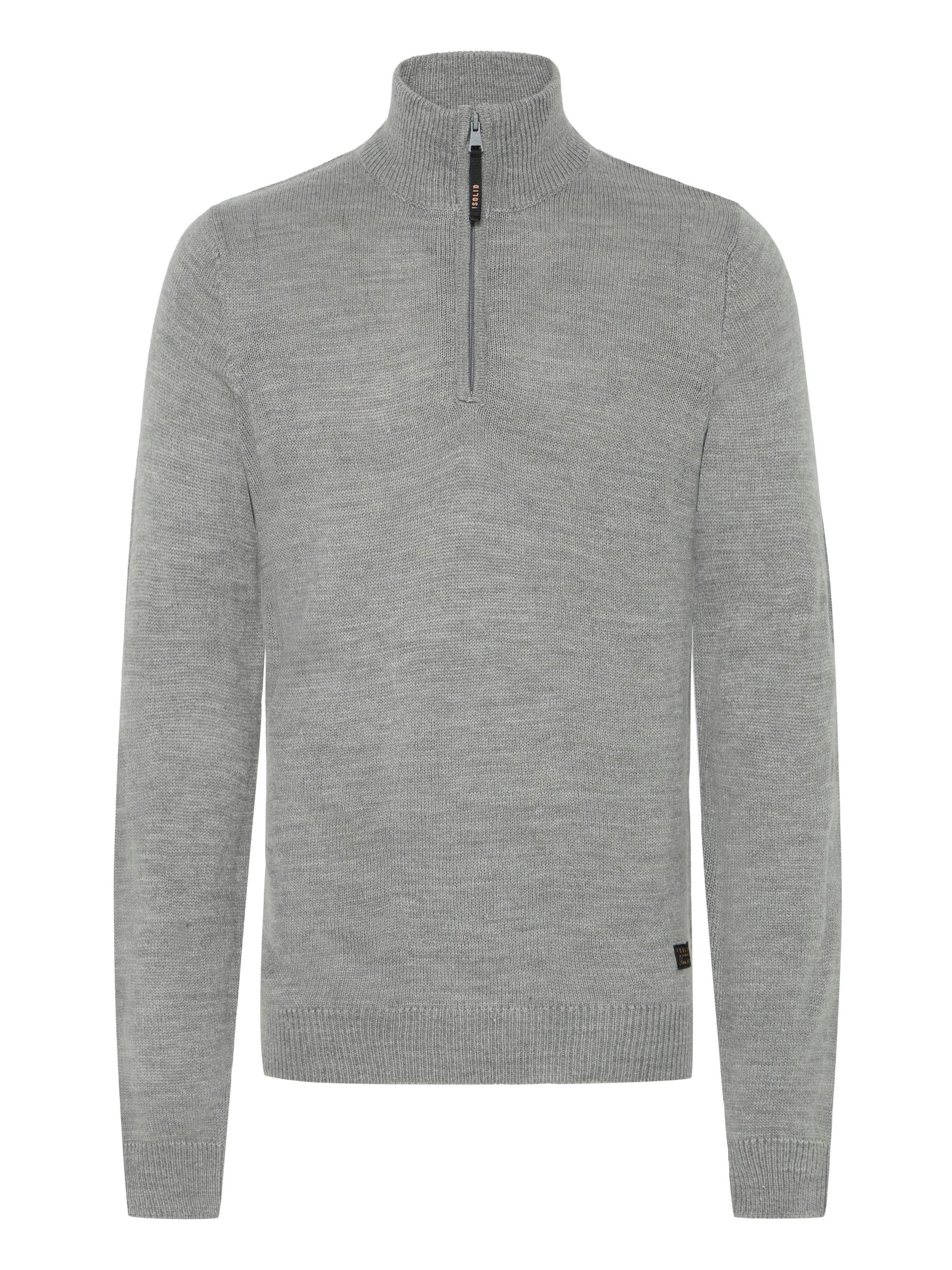 !Solid - Pullover ' SDBATIK ' em cinzento: frente