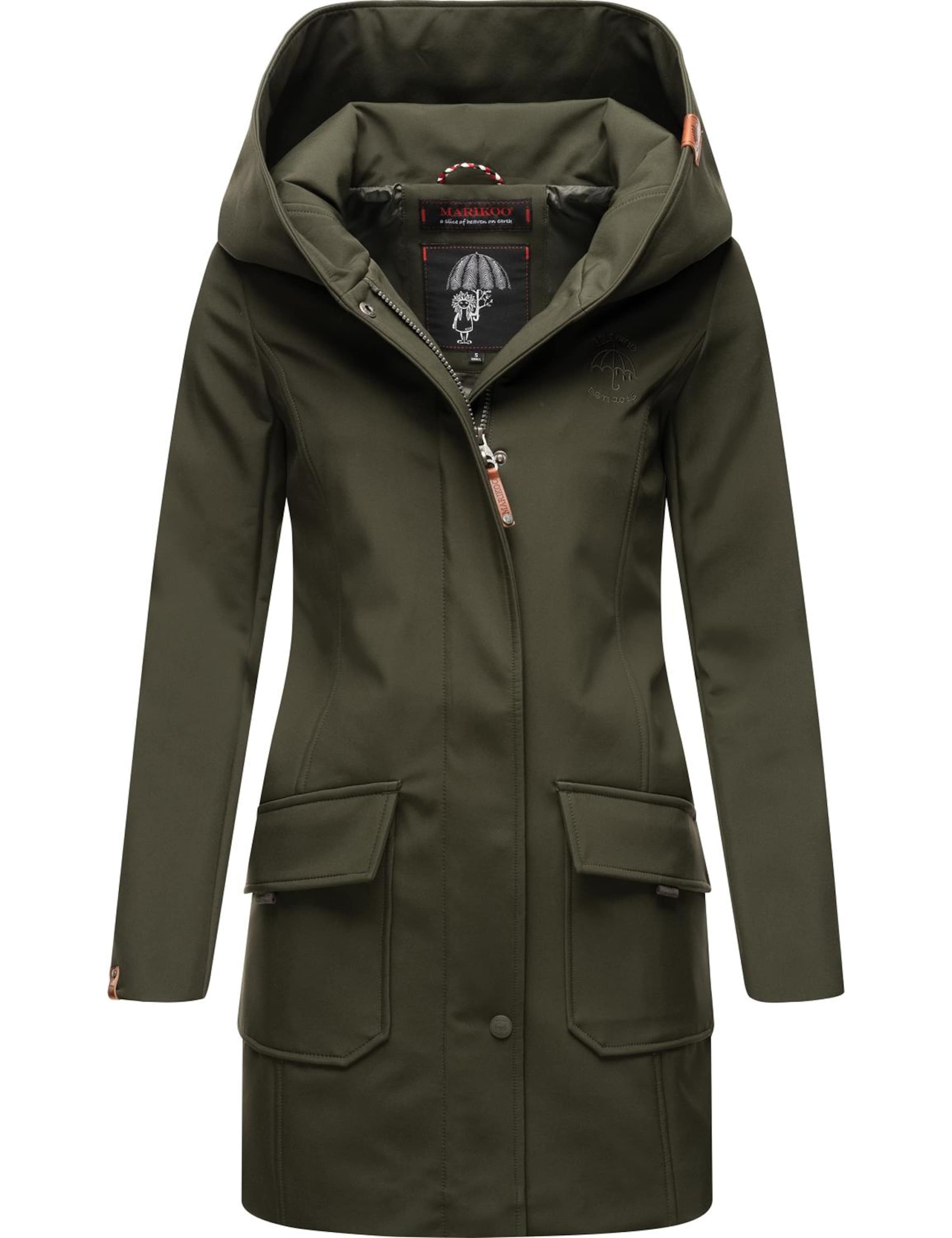 Manteau fonctionnel 'Mayleen' MARIKOO en vert : devant