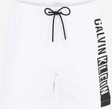 Calvin Klein Swimwear Board Shorts 'Intense Power ' in White: front