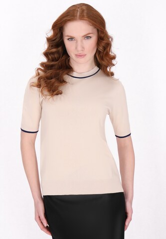 Pull-over DreiMaster Klassik en beige : devant