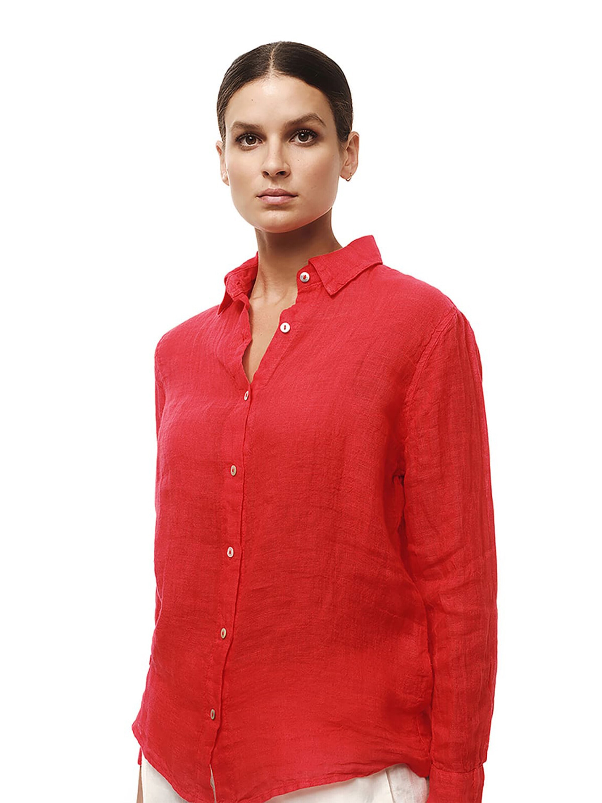 Haris Cotton Blouse in Red