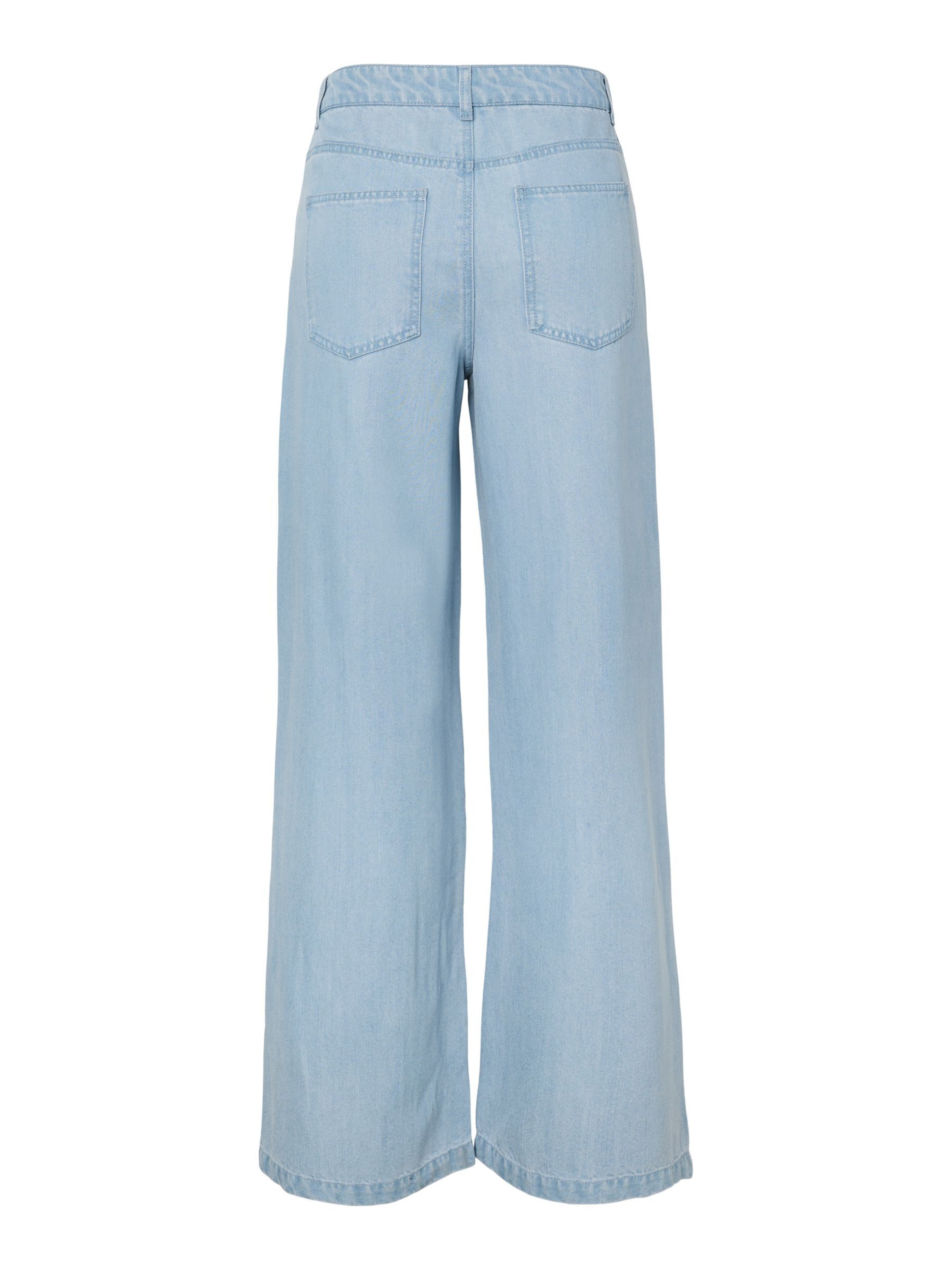Wide Leg Jean 'PCSmidi' PIECES en bleu