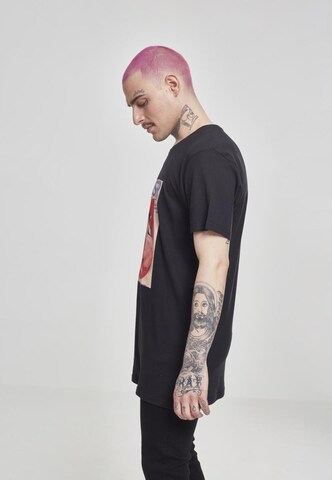 Mister Tee Shirt 'Hustler Tongue' in Zwart