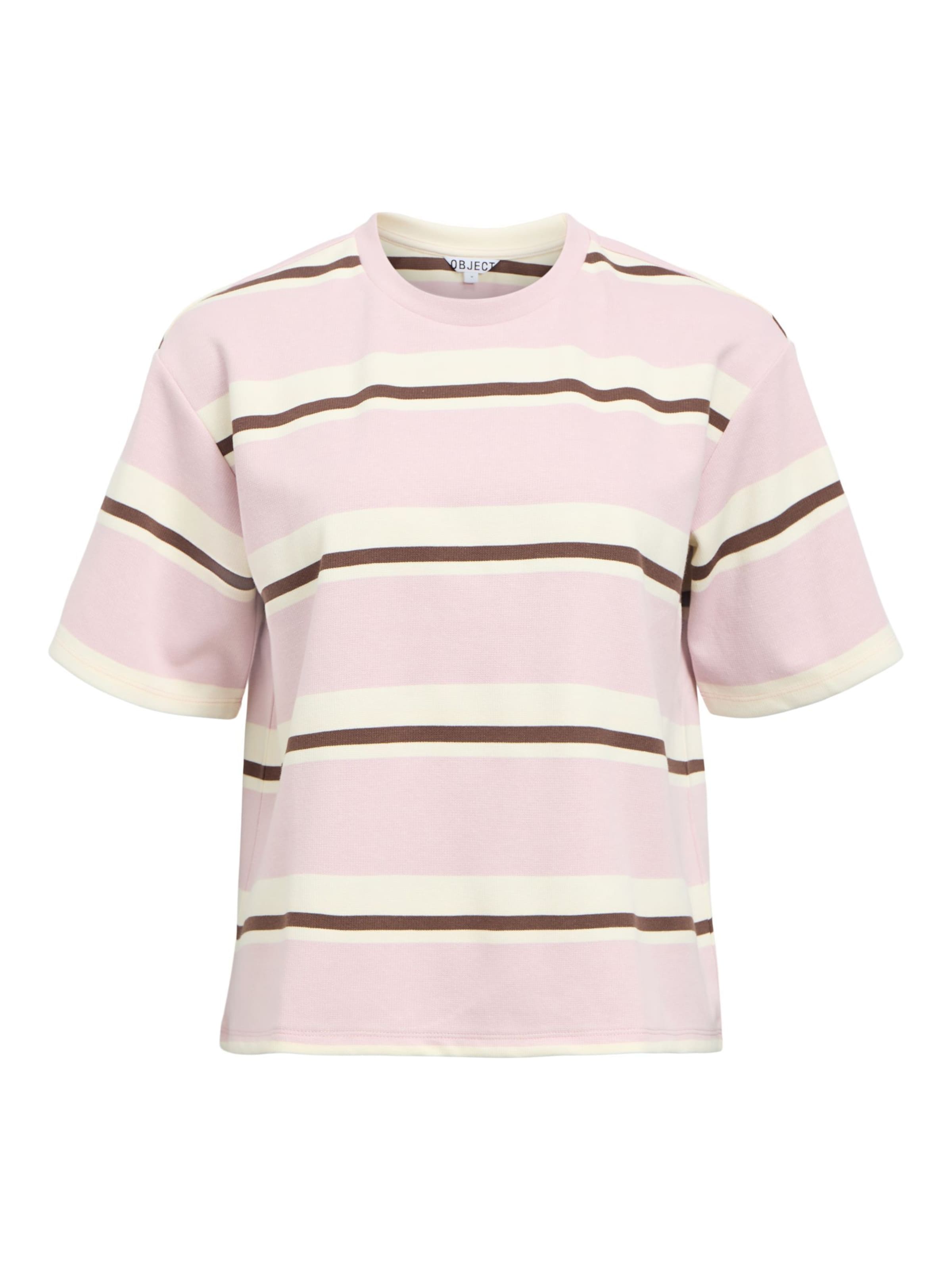 OBJECT Shirt 'OBJHazel' in Cream / Brown / Pastel purple, Item view