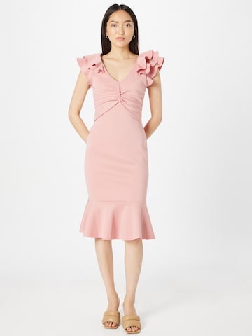 Lipsy Cocktail Dress in Pink: front