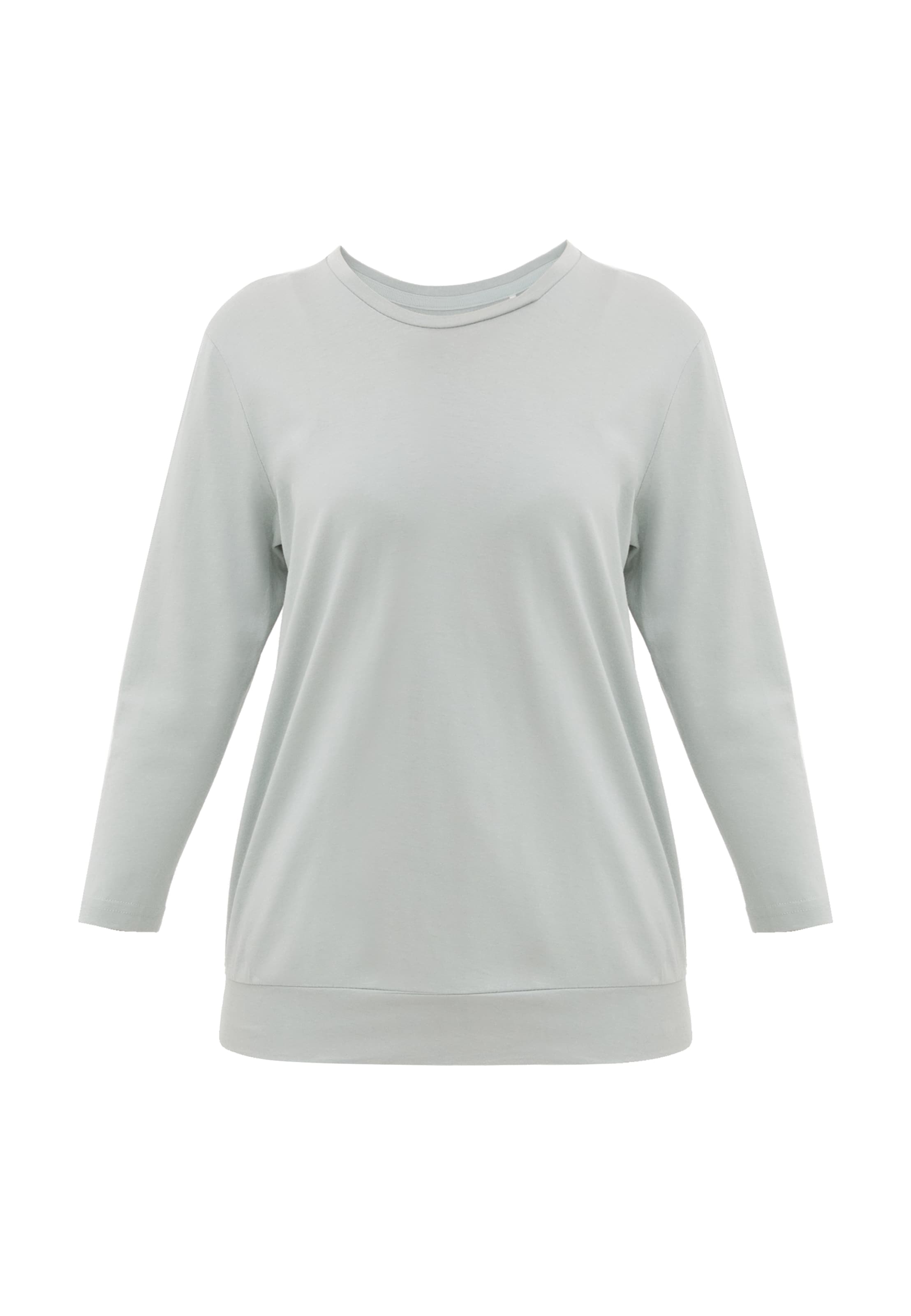 Finn Flare Langarmshirt 'Basic' in Grau: Vorderseite