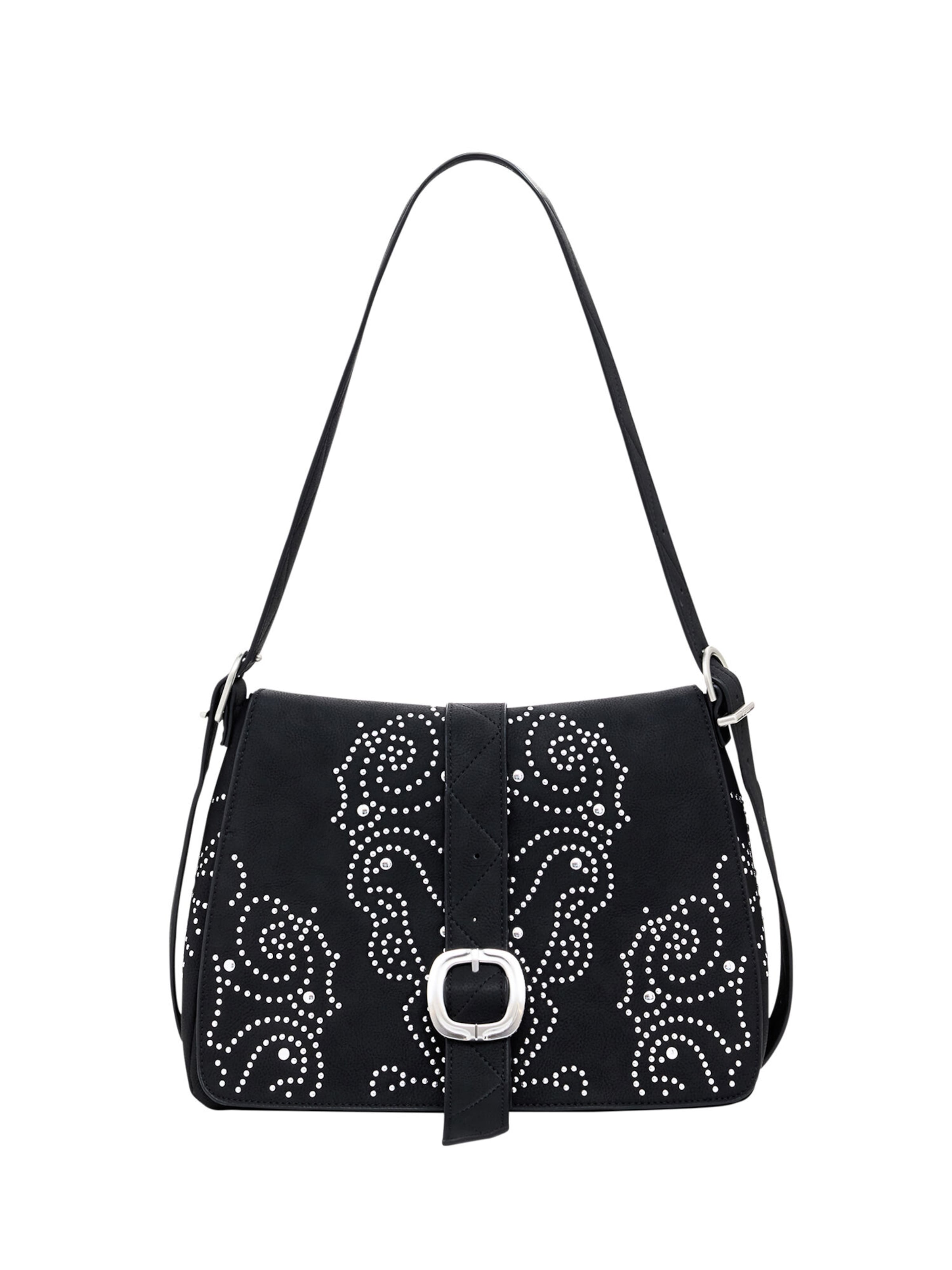 Desigual Τσάντα ώμου 'Poker Face Posadas' σε μαύρο: μπροστά