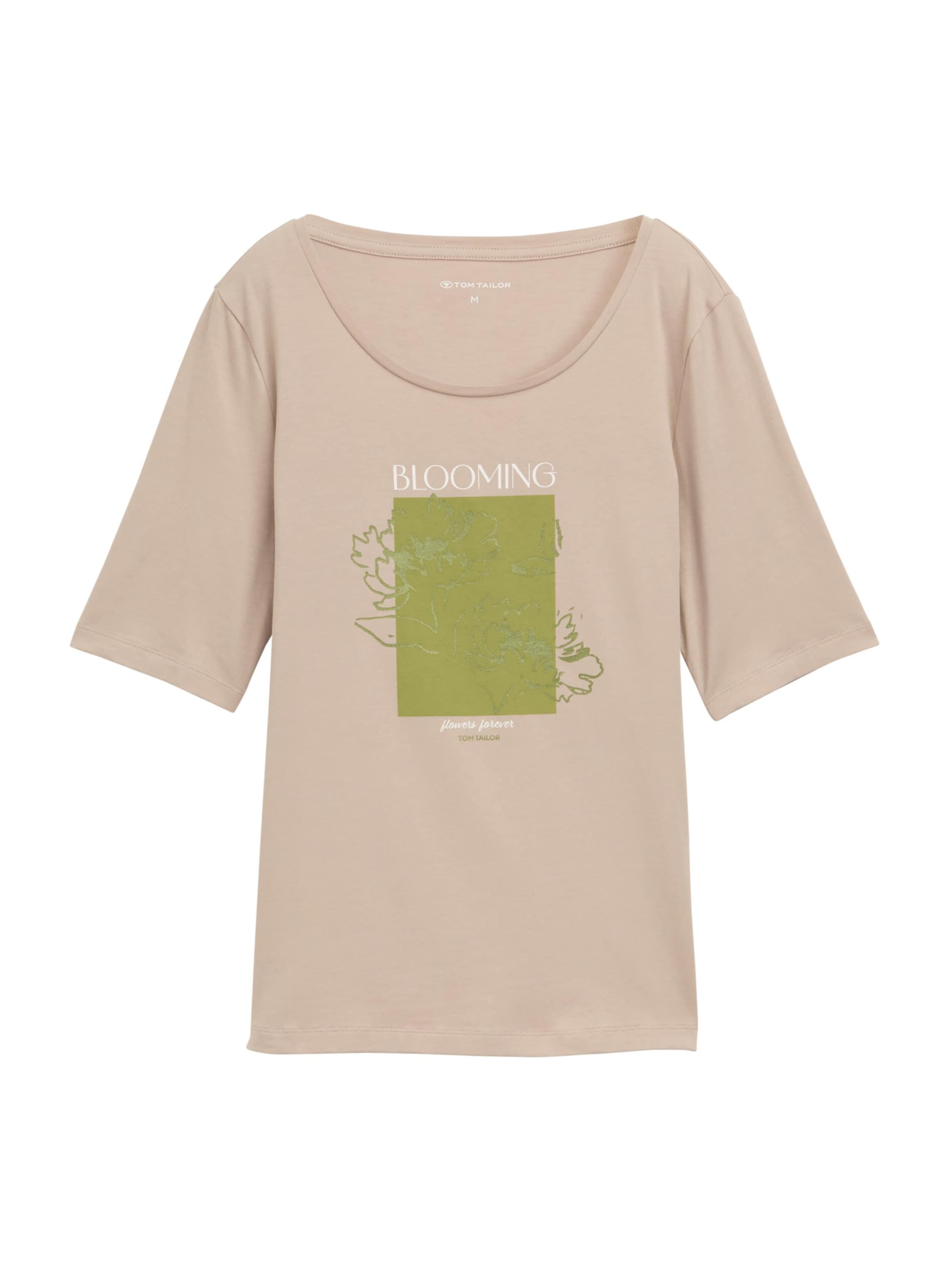 TOM TAILOR Μπλουζάκι σε μπεζ: μπροστά