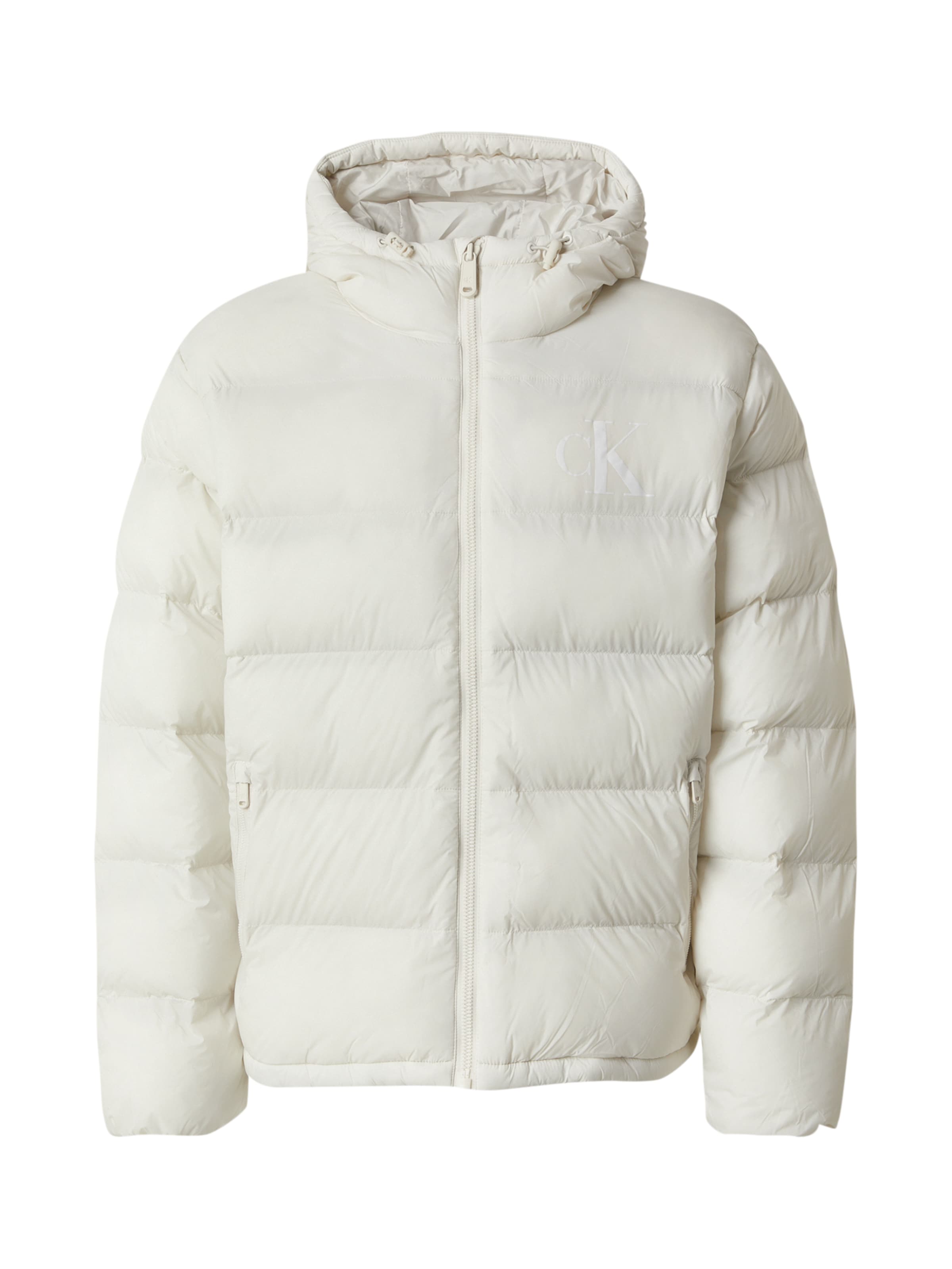 Calvin Klein Jeans Χειμερινό μπουφάν σε μπεζ: μπροστά