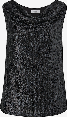 s.Oliver BLACK LABEL Top in Zwart: voorkant