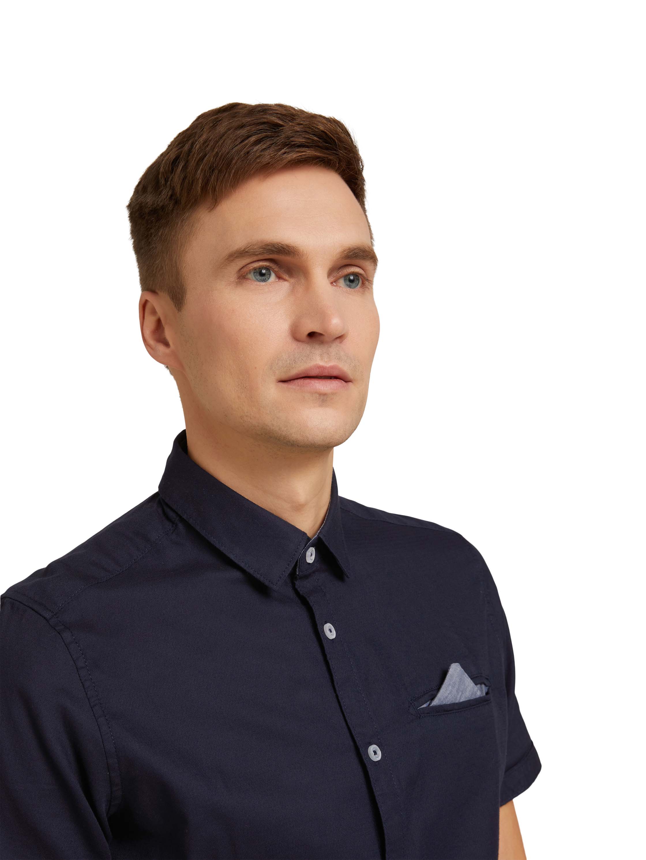 Uomo Abbigliamento TOM TAILOR Camicia in Blu Scuro 