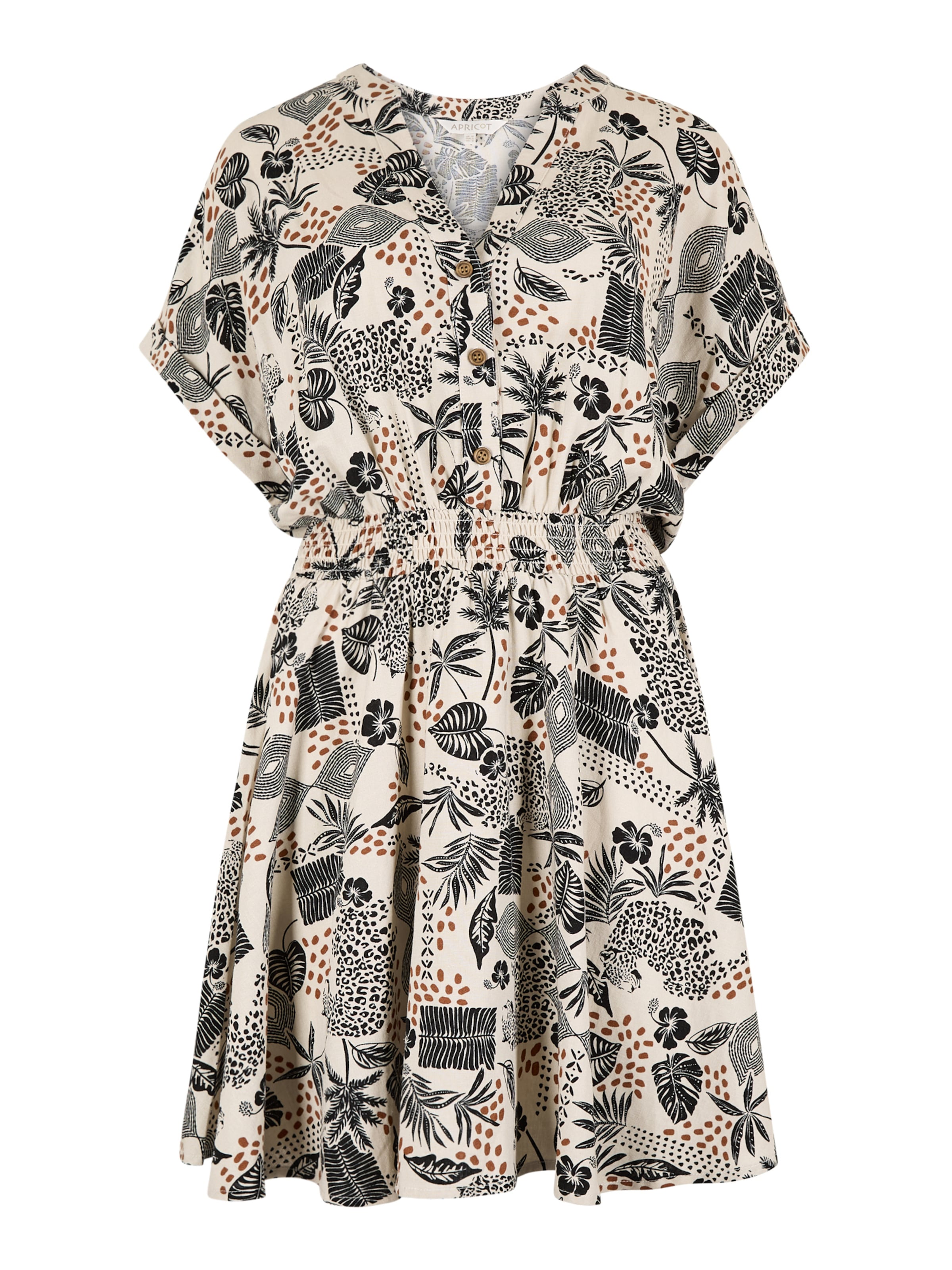 Apricot Kleid in Silber: Vorderseite