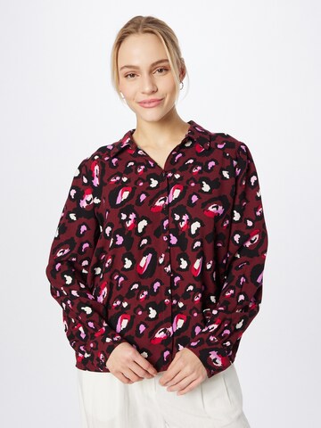 POM Amsterdam Blouse in Rood: voorkant