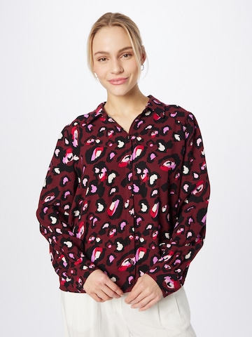 POM Amsterdam Blouse in Rood: voorkant