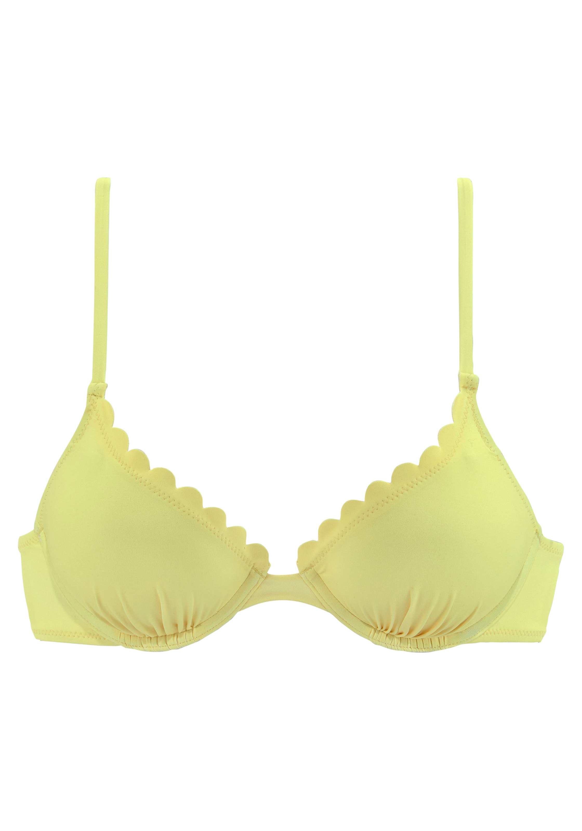 LASCANA Σουτιέν για T-Shirt Τοπ μπικίνι σε κίτρινο: μπροστά
