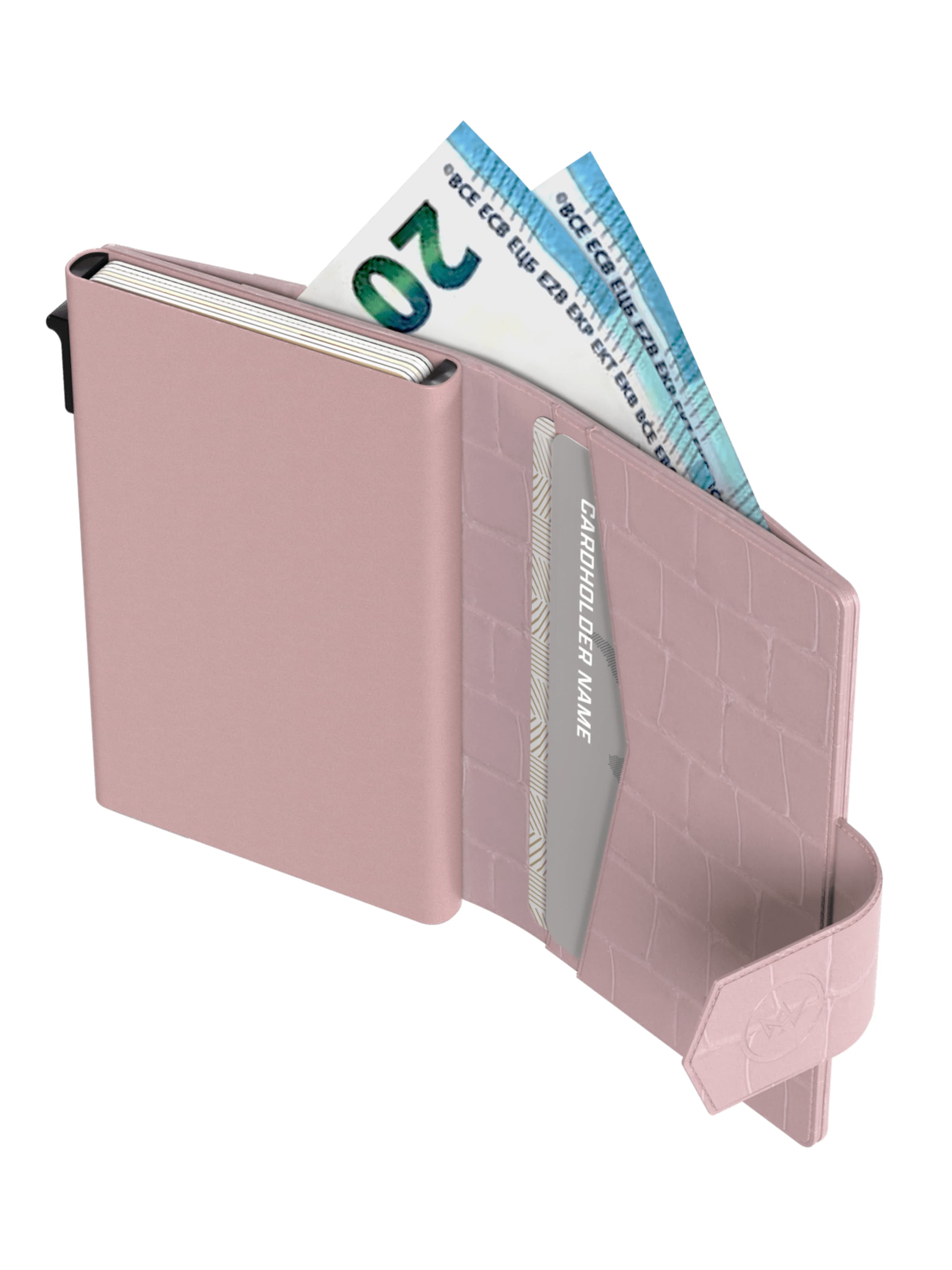 Prowallet Portemonnee 'Pasjeshouder Plus Croco' in Roze