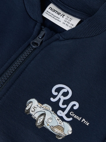NAME IT - Sudadera con cremallera en azul