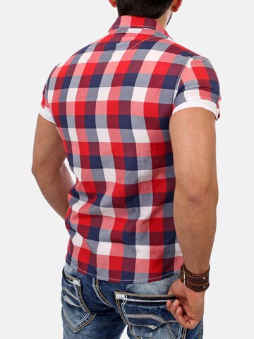Reslad Slim fit Button Up Shirt 'RS7065' in Red
