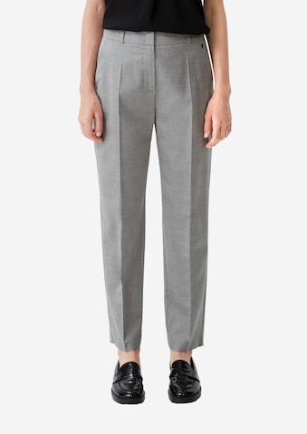 Regular Pantalon à plis COMMA en gris : devant