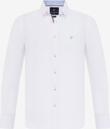 DENIM CULTURE Regular fit Button Up Shirt 'JADON' in White: front