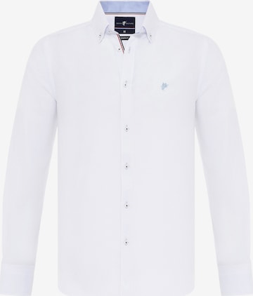 DENIM CULTURE - Regular Fit Camisa 'JADON' em branco: frente