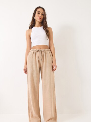 Wide leg Pantaloni di Bianco Lucci in beige