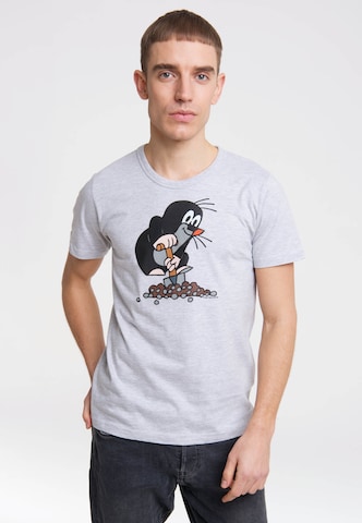 LOGOSHIRT Shirt 'Der kleine Maulwurf' in Grey: front