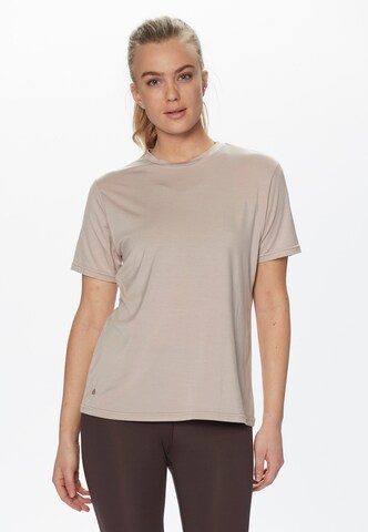 Athlecia Funktionsshirt 'AMOY W S/S' in Beige: predná strana