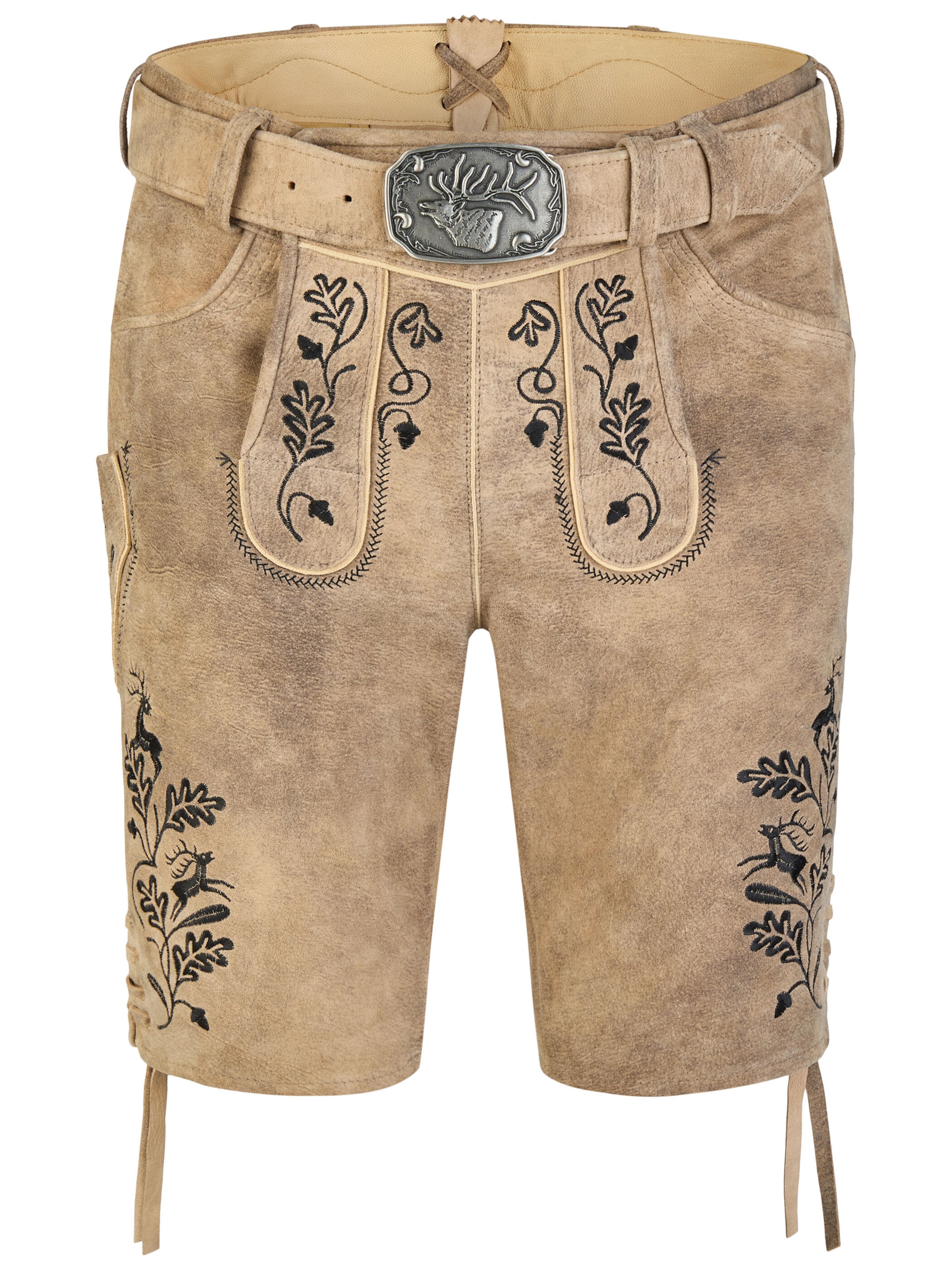 Coupe slim Pantalon folklorique 'Hofmeister' SPIETH & WENSKY en marron : devant