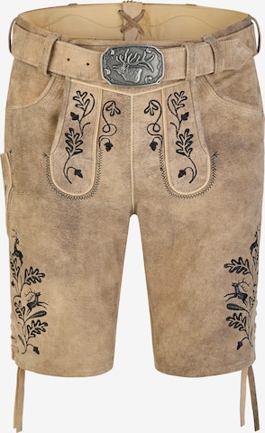 Pantalon folklorique 'Hofmeister' SPIETH & WENSKY en marron : devant
