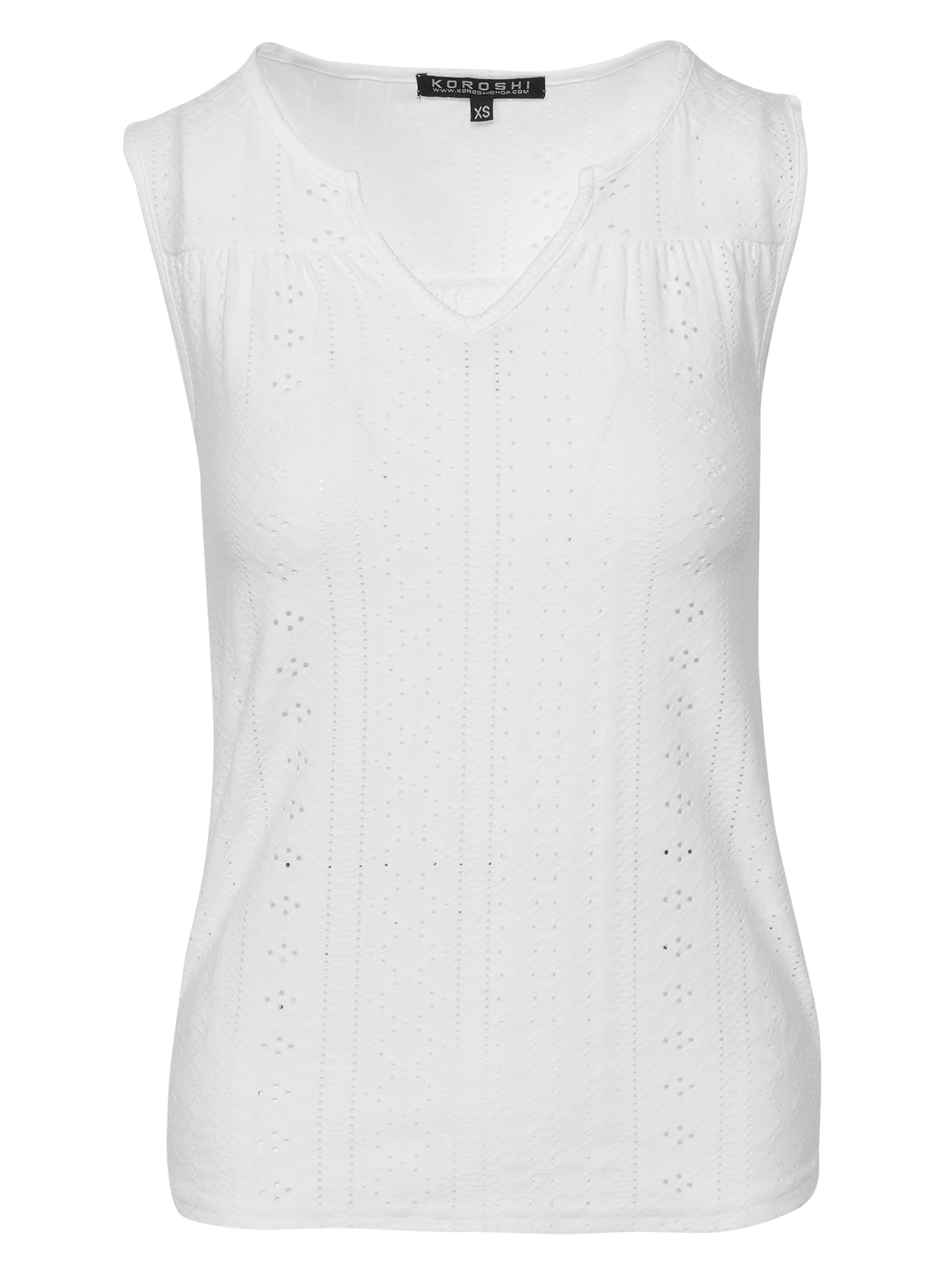 KOROSHI Tričko - Biela: predná strana